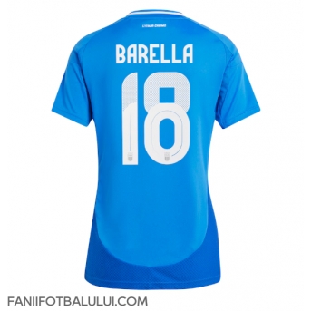 Italia Nicolo Barella #18 Echipament de Fotbal Replică European 2024 Femei Acasa